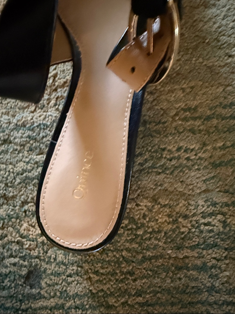 Women’s Black Slingback Square-Toe Flats size 6 Quince nwot - Picture 2 of 7